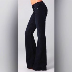 True Religion Women's Dark Indigo Flare Jeans